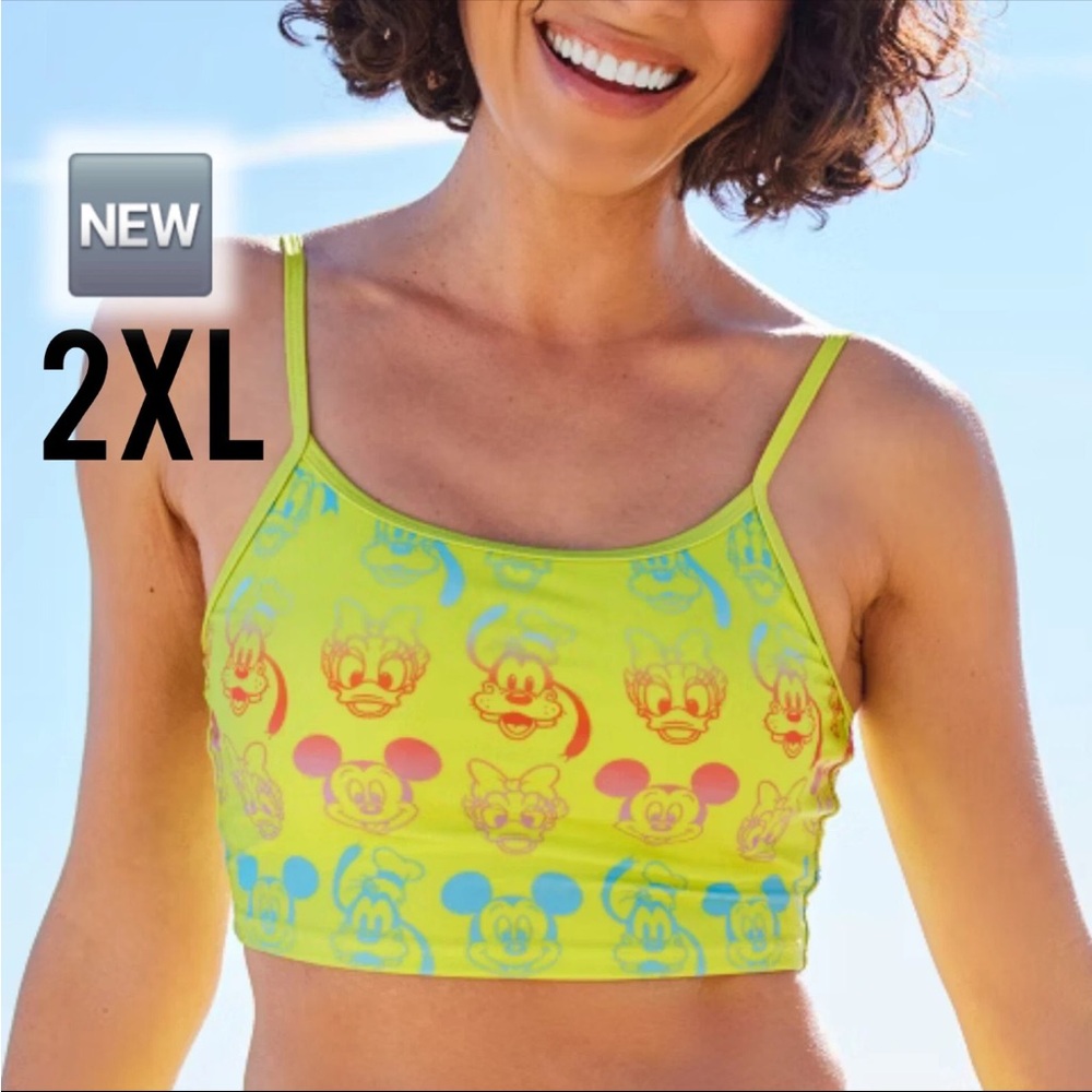 New Disney‎ Parks Minnie Mouse & Friends Size 2X Bathing Suit Top.